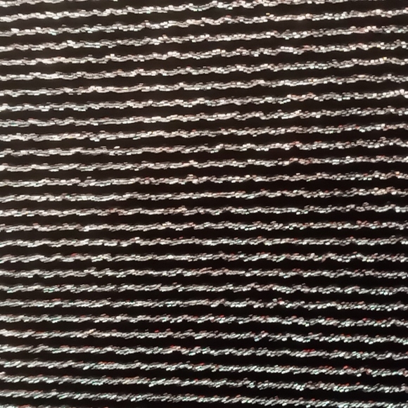 Impressions Black and White Striped Blouse - Picture 4 of 4